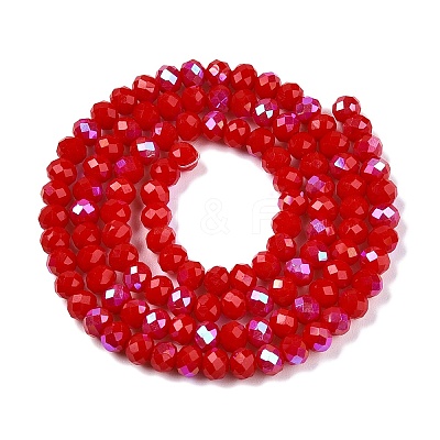 Electroplate Opaque Solid Color Glass Beads Strands LS-EGLA-A044-P4mm-L15-1