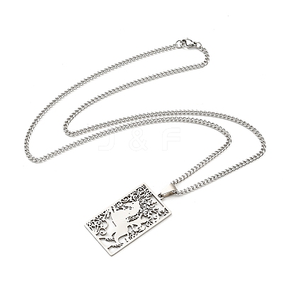 Non-Tarnish 304 Stainless Steel Pendant Necklaces NJEW-L118-02P-03-1