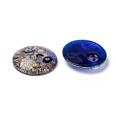 Handmade Silver Foil Lampwork Big Pendants FOIL-S116-3-B-1