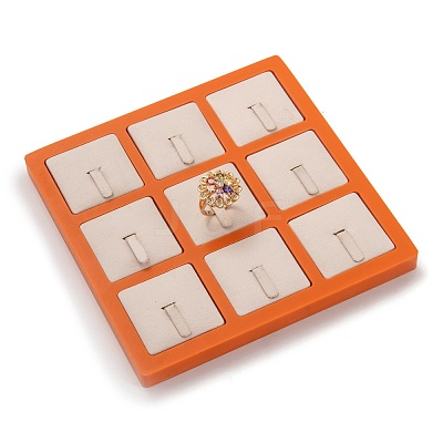 Resin Artificial Marble Finger Rings Display Tray AJEW-I048-02-1