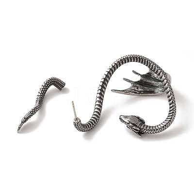 316 Surgical Stainless Steel Cuff Earrings EJEW-E300-01AS-08-1