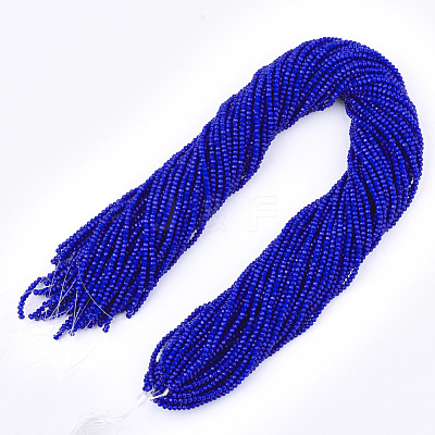 Opaque Solid Color Glass Beads Strands GLAA-S178-12B-04-1