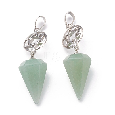 Green Aventurine Pendants G-O194-07-1