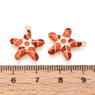 Brass Enamel Pendants KK-T071-30G-1