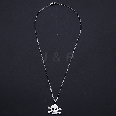 Non-Tarnish 201 Stainless Steel Pendants Necklaces NJEW-S105-JN682-45-1-1