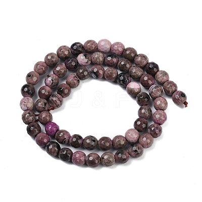 Natural Fire Crackle Agate Beads Strands G-C082-A01-35-1