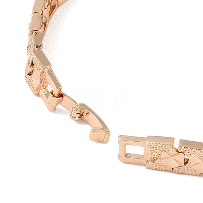 Brass Link Chain Bracelets for Women Men BJEW-P324-01E-KCG-1