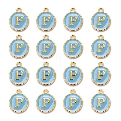 Golden Plated Alloy Enamel Charms ENAM-S118-04P-1