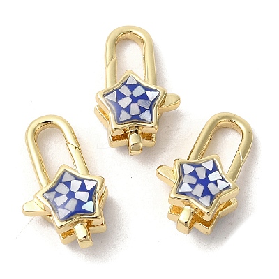 Brass Lobster Claw Clasps KK-K385-017G-1