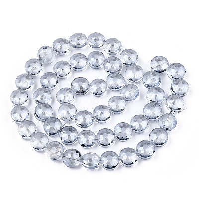 Electroplate Glass Beads Strands EGLA-Q084-14mm-11-1