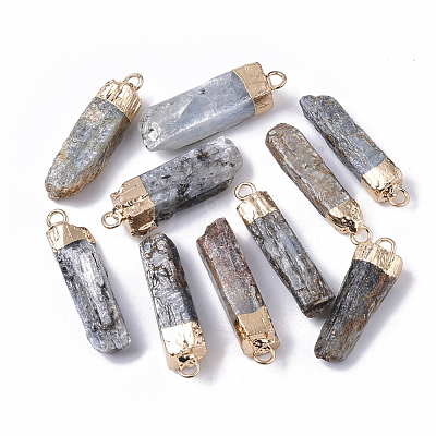 Top Golden Plated Natural Kyanite Pendants X-G-S359-027-1