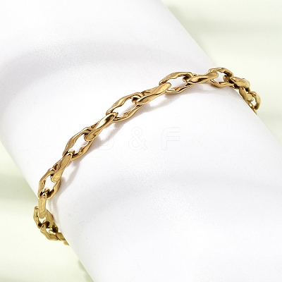 4.5MM 304 Stainless Steel Twisted Oval Link Chain Bracelets for Man and Women SA-CBAB767-17B-G-1