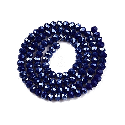 Electroplate Glass Beads Strands EGLA-A044-P4mm-A07-1