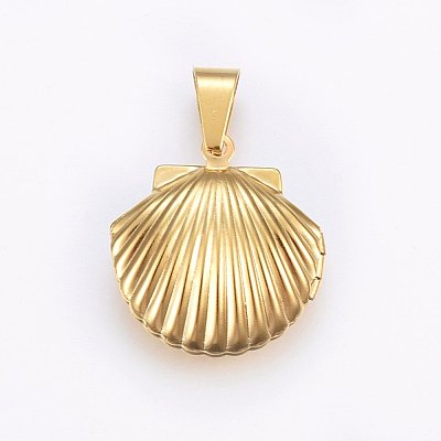 Ion Plating(IP) 316 Stainless Steel Locket Pendants STAS-O103-38G-1