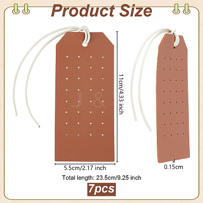 Imitation Leather Earring Organizer Display Cards EDIS-WH0022-34C-1