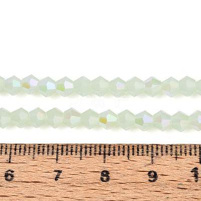 Imitation Jade Electroplate Glass Beads Strands GLAA-F029-J4mm-D07-1