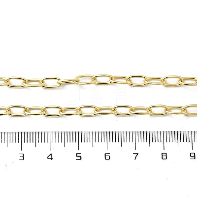 Brass Paperclip Chain Necklaces X-NJEW-A042-03G-1