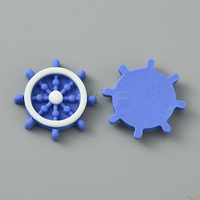 Navigation Theme Opaque Resin Cabochons RESI-WH0028-12E-1