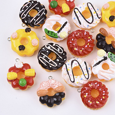 Resin Pendants X-RESI-T043-08-1