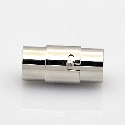 Tarnish Resistant Column 304 Stainless Steel Locking Tube Magnetic Clasps STAS-N014-25-4mm-1