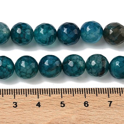 Natural Dragon Veins Agate(Dyed & Heated) Beads Strands G-M437-C01-01R-01-1