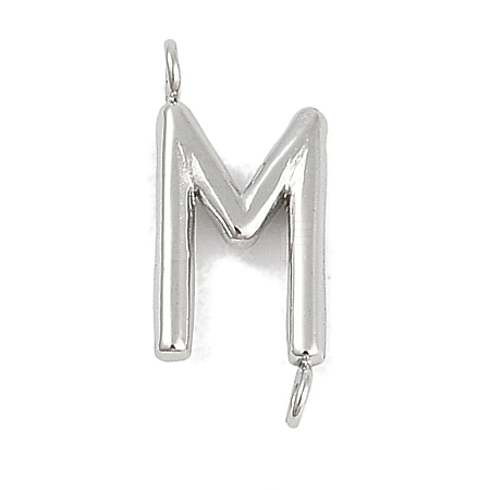 304 Stainless Steel Letter Connector Charms STAS-M108-01P-13-1