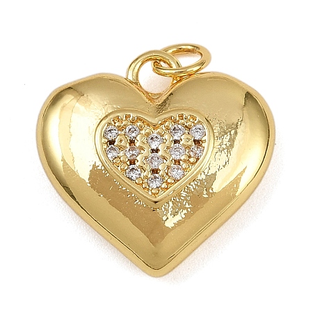 Brass Micro Pave Cubic Zirconia Pendants KK-B150-16G-1