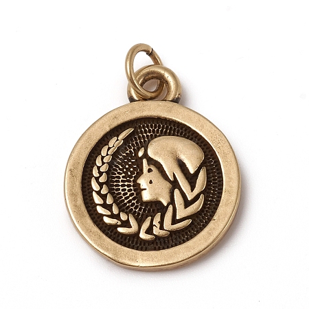 Brass Pendants KK-I668-01AB-05-1
