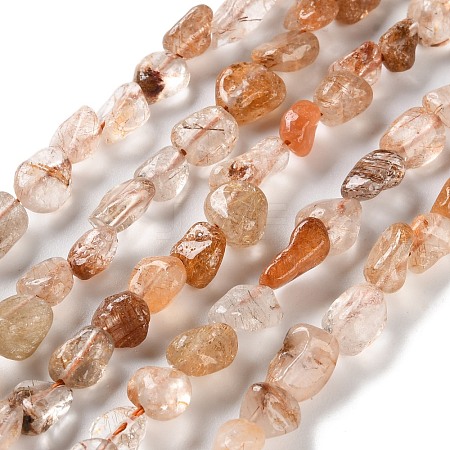 Natural Rutilated Quartz Beads Strands G-P497-01C-20-1