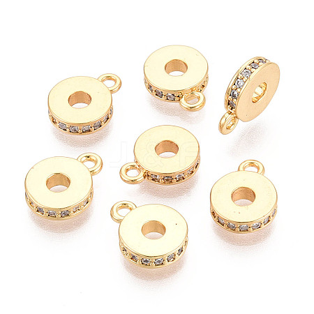 Brass Micro Pave Clear Cubic Zirconia Tube Bails X-KK-S354-167-NF-1
