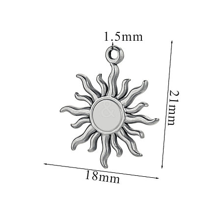 304 Stainless Steel Pendants STAS-WH0027-91N-P-1
