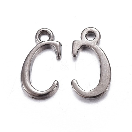 Gunmetal Plated Alloy Letter Pendants PALLOY-J718-01B-C-1