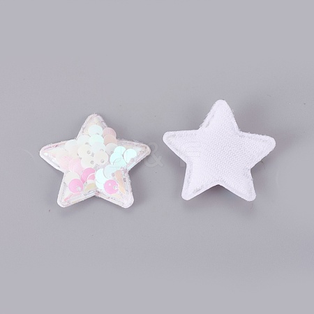 Paillette/Sequin & Cloth Iron On Patches DIY-WH0143-31A-1
