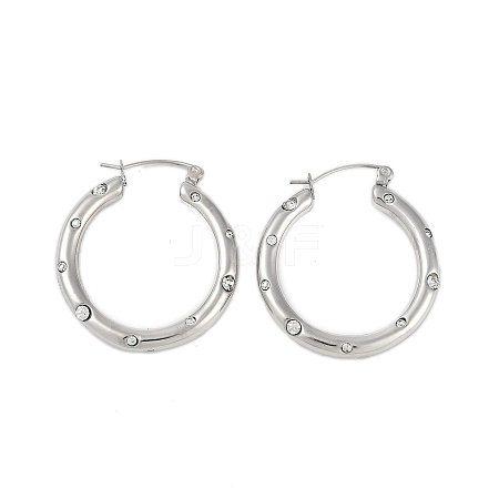 304 Stainless Steel Hoop Earrings for Women EJEW-K281-34P-02-1