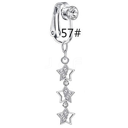 Zinc Alloy Pave Clear Cubic Zirconia Clip on Belly Rings FS-WGD716D-07-1-1