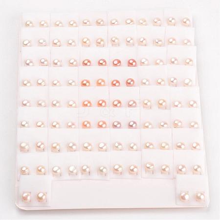 Presents for Her Valentines Day Freshwater Pearl Ball Stud Earrings A22NZ012-1