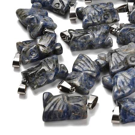 Natural Blue Spot Jasper Pendants G-B127-09P-09-1