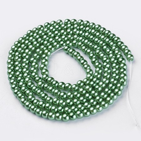 Glass Pearl Beads Strands X-HY-4D-B64-1