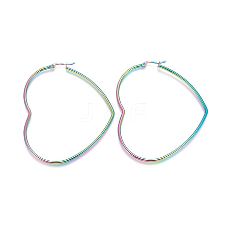 304 Stainless Steel Hoop Earrings STAS-D171-07B-M-1