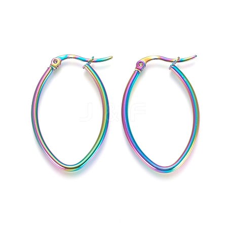 304 Stainless Steel Geometric Hoop Earrings STAS-D171-05D-M-1