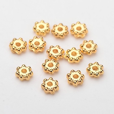 ABS Electroplated Snowflake Plastic Spacer Beads KY-I002-01A-1