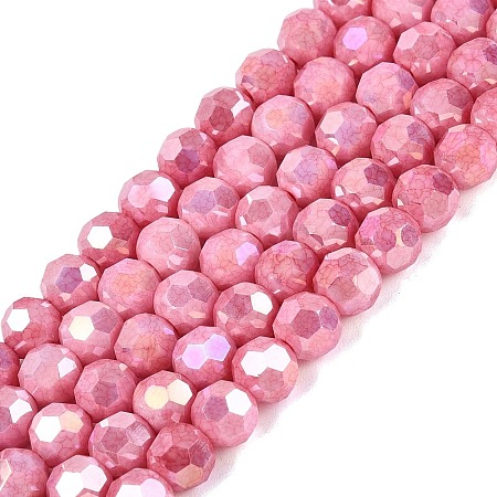 Anti-Tarnish Electroplate Glass Beads Strands EGLA-T021-6mm-15-13-1