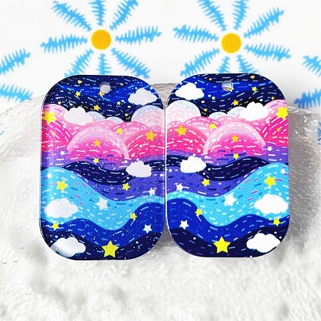 Rectangle Acrylic Pendants LS-PW-WG10773-34-1
