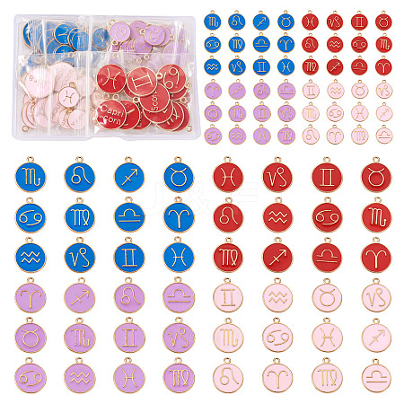 8 Sets 8 Style Alloy Enamel Pendants ENAM-CW0001-04-1