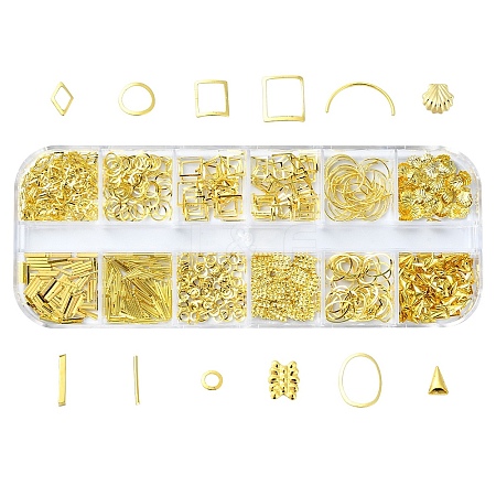 12 Styles Brass Cabochons MRMJ-YW0001-066A-1