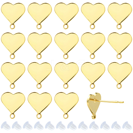 20Pcs Brass Stud Earring Findings KK-SC0006-80-1