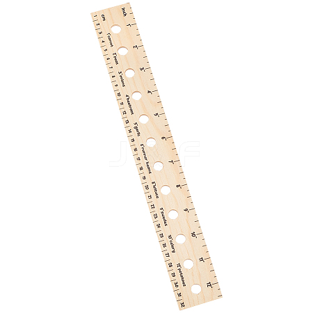 Pine Wood Plant Seed Spacing and Interval Rulers AJEW-WH0083-101A-1