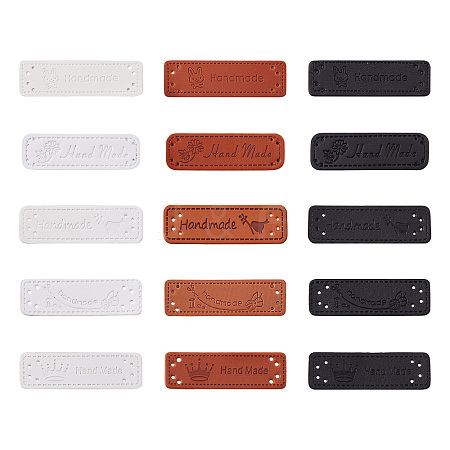 60Pcs 15 Style Imitation Leather Labels DIY-MP0001-04-1