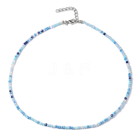 Bling Glass Beaded Necklace for Women NJEW-PH01492-01-1
