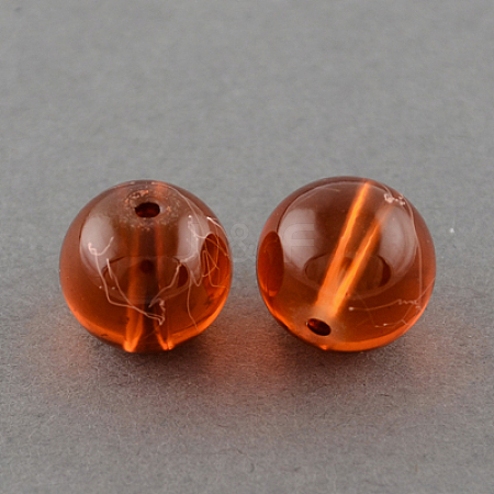 Drawbench Transparent Glass Beads Strands X-GLAD-Q012-6mm-13-1